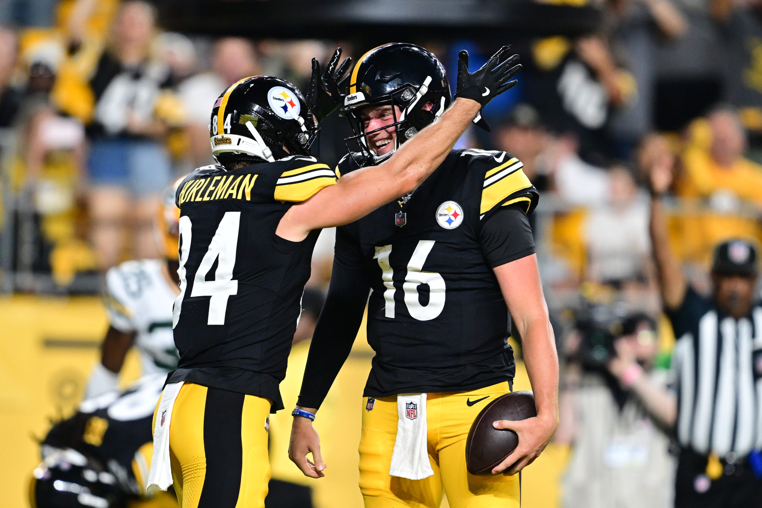 Rookie Drew Allar has 2 TD passes, 1 TD run as Steelers beat Packers 28 ...
